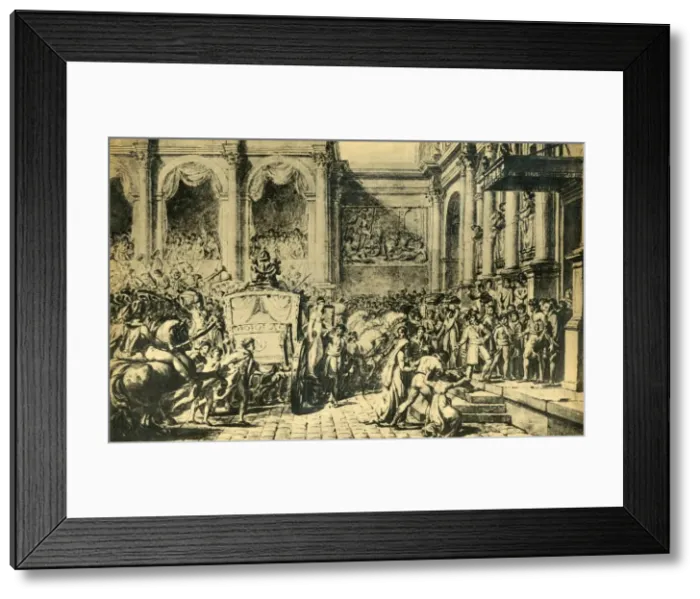 Framed Print : Reception of the Emperor and Empress at the Hotel de Ville, Paris, c1804, (1921) Framed Print : Reception of the Emperor and Empress at the Hotel de Ville, Paris, c1804, (1921)