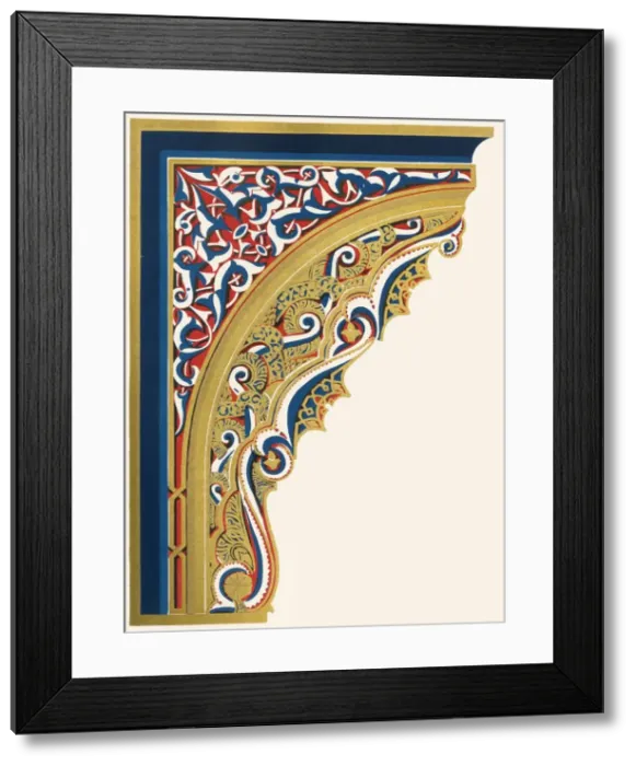 Framed Print : Brackets supporting ceiling of the portico, Court of the Lions, 1907. Creator: Unknown Framed Print : Brackets supporting ceiling of the portico, Court of the Lions, 1907. Creator: Unknown