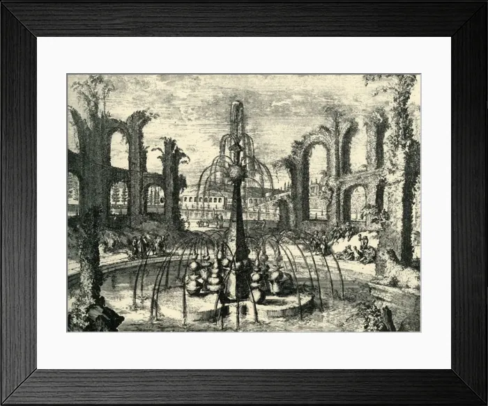 Framed Print : Green fountain and coliseum... Chateau D Enghien, Belgium, late 17th-early 18th century Framed Print : Green fountain and coliseum... Chateau D Enghien, Belgium, late 17th-early 18th century