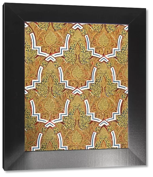 Ornament in panels on the walls, Court of the Mosque, 1907. Creator: Unknown