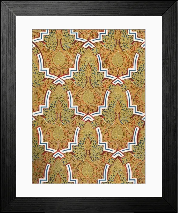 Framed Print : Ornament in panels on the walls, Court of the Mosque, 1907. Creator: Unknown Framed Print : Ornament in panels on the walls, Court of the Mosque, 1907. Creator: Unknown