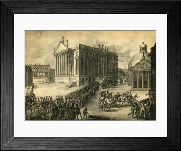Framed Print : Triumphant entry of the French into the city of Berlin, 27 October 1806, (1921). Creator Framed Print : Triumphant entry of the French into the city of Berlin, 27 October 1806, (1921). Creator
