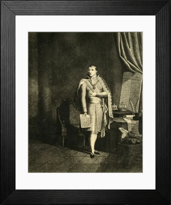 Framed Print : Napoleon premier Empereur des Francais Roi d Italie, c1810, (1921). Creator Framed Print : Napoleon premier Empereur des Francais Roi d Italie, c1810, (1921). Creator