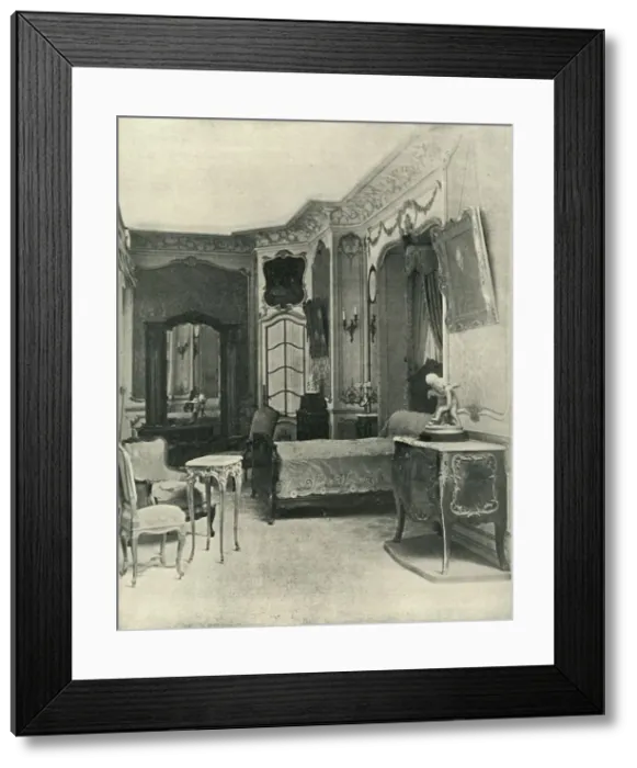Framed Print : Louis XVs bedchamber, carried out by Maison Soubrier, (1903). Creator: Unknown Framed Print : Louis XVs bedchamber, carried out by Maison Soubrier, (1903). Creator: Unknown