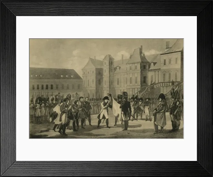 Framed Print : Napoleons Departure from Fontainebleau, 20 April 1814, (1921). Creator: Unknown Framed Print : Napoleons Departure from Fontainebleau, 20 April 1814, (1921). Creator: Unknown