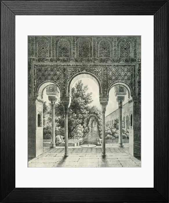 Framed Print : Garden of the Generalife, 19th century, (1907). Creator: Unknown Framed Print : Garden of the Generalife, 19th century, (1907). Creator: Unknown