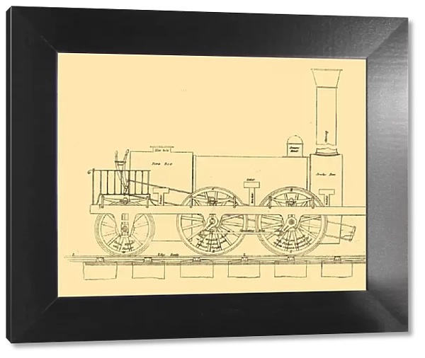 Stephensons (1833) Locomotive, (1887). Creator: Unknown