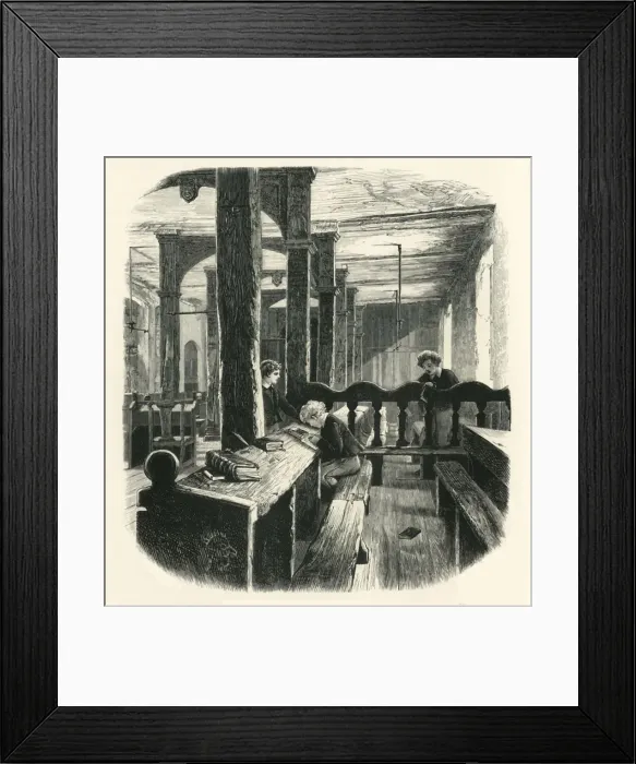 Framed Print : The Lower School, c1870 Framed Print : The Lower School, c1870