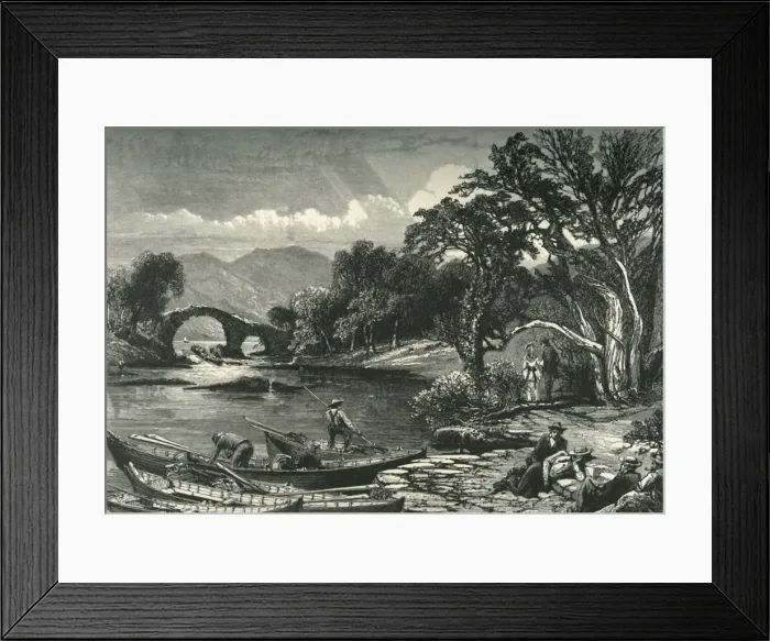 Framed Print : The Old Weir Bridge, Killarney, c1870 Framed Print : The Old Weir Bridge, Killarney, c1870