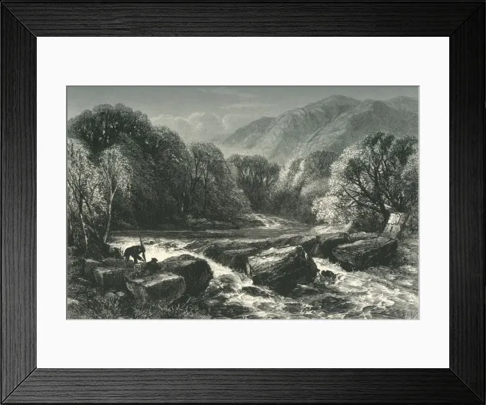 Framed Print : On the River Lledr, c1870 Framed Print : On the River Lledr, c1870