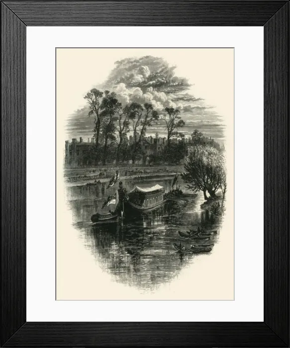 Framed Print : A Gala Day at Hampton Court, c1870 Framed Print : A Gala Day at Hampton Court, c1870
