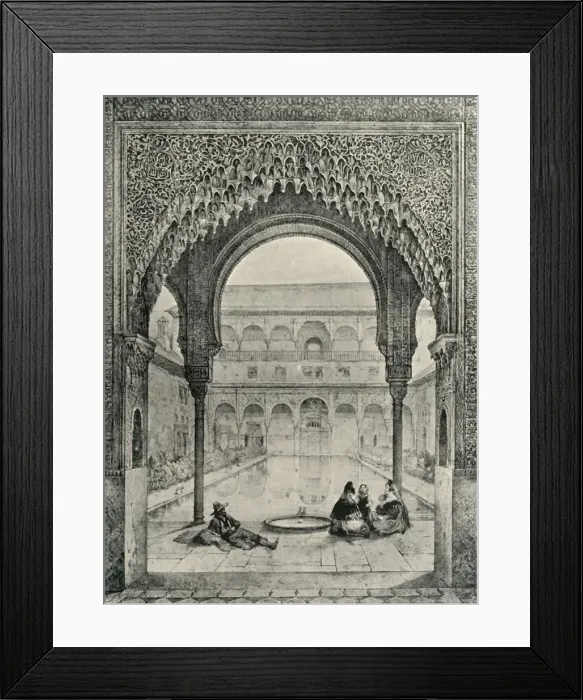 Framed Print : Court of the Fish-Pond, 19th century, (1907). Creator: Unknown Framed Print : Court of the Fish-Pond, 19th century, (1907). Creator: Unknown