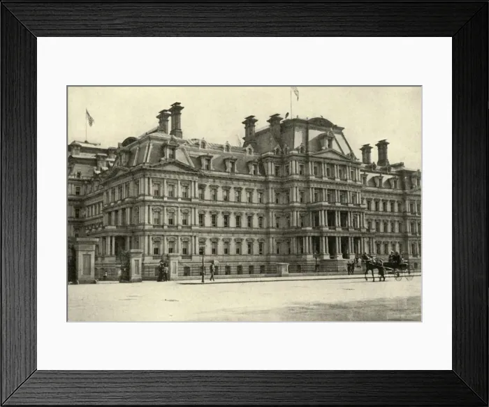 Framed Print : Army and Navy Building, June 4th, 1898, (1899). Creator: Burr McIntosh Framed Print : Army and Navy Building, June 4th, 1898, (1899). Creator: Burr McIntosh