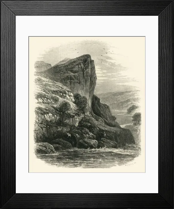 Framed Print : Shepherds Crag, on the Llugwy, c1870 Framed Print : Shepherds Crag, on the Llugwy, c1870