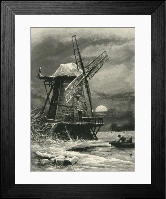 Framed Print : The Old Hampton Windmill, c1870 Framed Print : The Old Hampton Windmill, c1870
