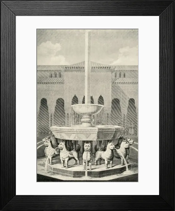 Framed Print : Elevation of the Fountain of the Lions, 19th century, (1907). Creator: Unknown Framed Print : Elevation of the Fountain of the Lions, 19th century, (1907). Creator: Unknown
