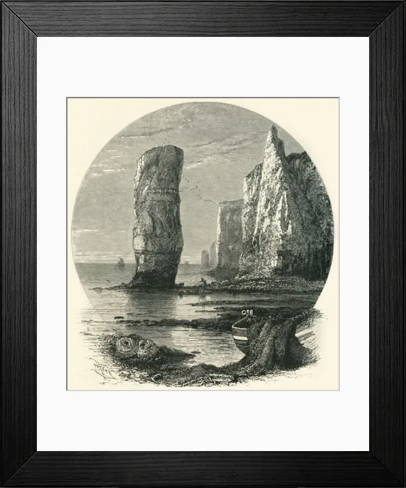 Framed Print : Rocks near Bournemouth, c1870 Framed Print : Rocks near Bournemouth, c1870