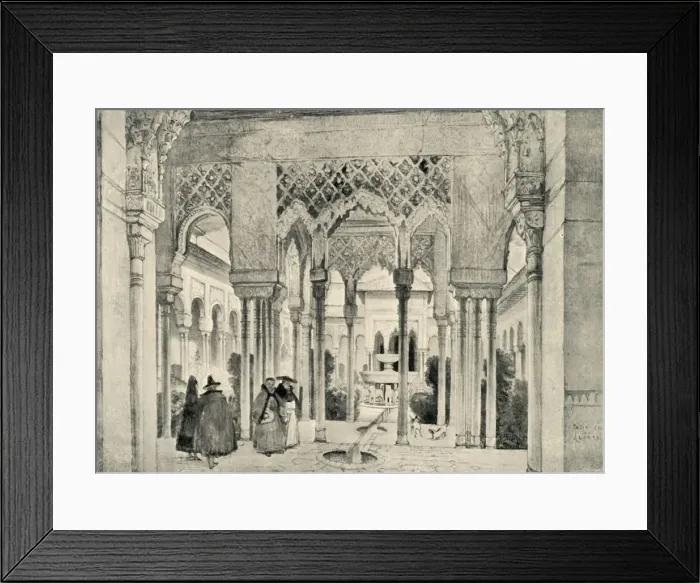 Framed Print : Entrance to the Court of the Lions, c1830, (1907). Creator: Unknown Framed Print : Entrance to the Court of the Lions, c1830, (1907). Creator: Unknown