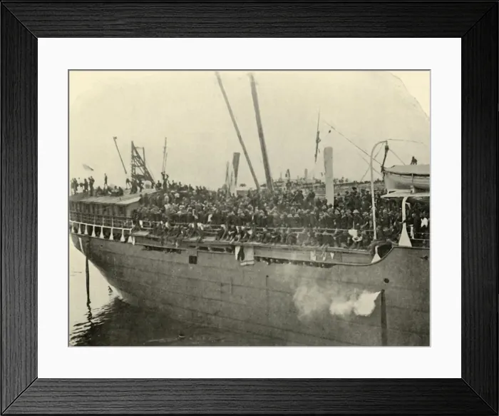 Framed Print : Matteawan Docking, Afternoon of June 9th, Spanish-American War, 1898, (1899) Framed Print : Matteawan Docking, Afternoon of June 9th, Spanish-American War, 1898, (1899)