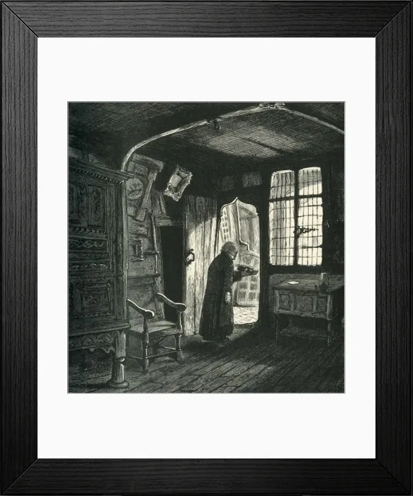 Framed Print : The Kitchen, Leicesters Hospital, c1870 Framed Print : The Kitchen, Leicesters Hospital, c1870