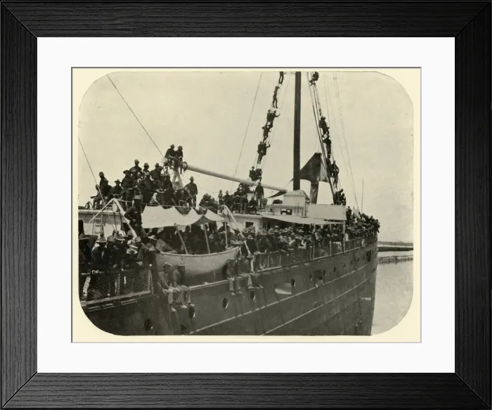 Framed Print : Rio Grande Backing Out, Spanish-American War, 12 June 1898, (1899). Creator Framed Print : Rio Grande Backing Out, Spanish-American War, 12 June 1898, (1899). Creator
