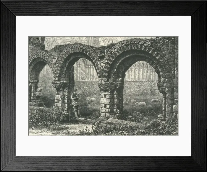 Framed Print : Chapter House, Much Wenlock Abbey, c1870 Framed Print : Chapter House, Much Wenlock Abbey, c1870