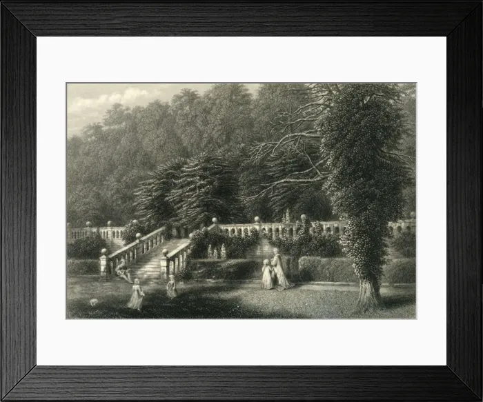 Framed Print : The Terrace, Haddon Hall, c1870 Framed Print : The Terrace, Haddon Hall, c1870