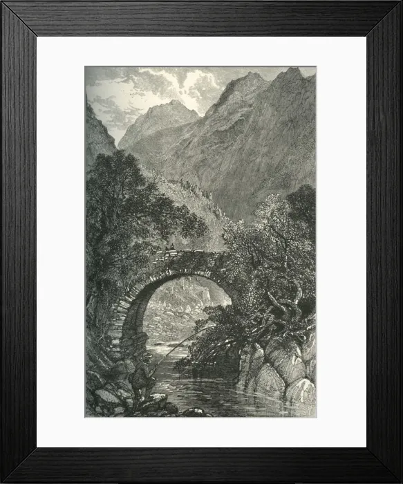 Framed Print : Pont Aberglaslyn, c1870 Framed Print : Pont Aberglaslyn, c1870