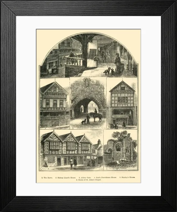 Framed Print : Views in Chester, 1898. Creator: Unknown Framed Print : Views in Chester, 1898. Creator: Unknown