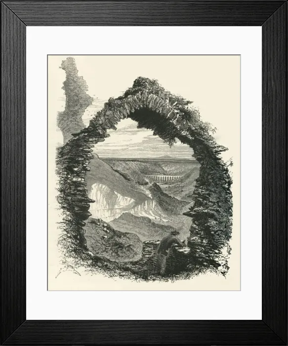 Framed Print : View from Castle Dinas Bran, c1870 Framed Print : View from Castle Dinas Bran, c1870
