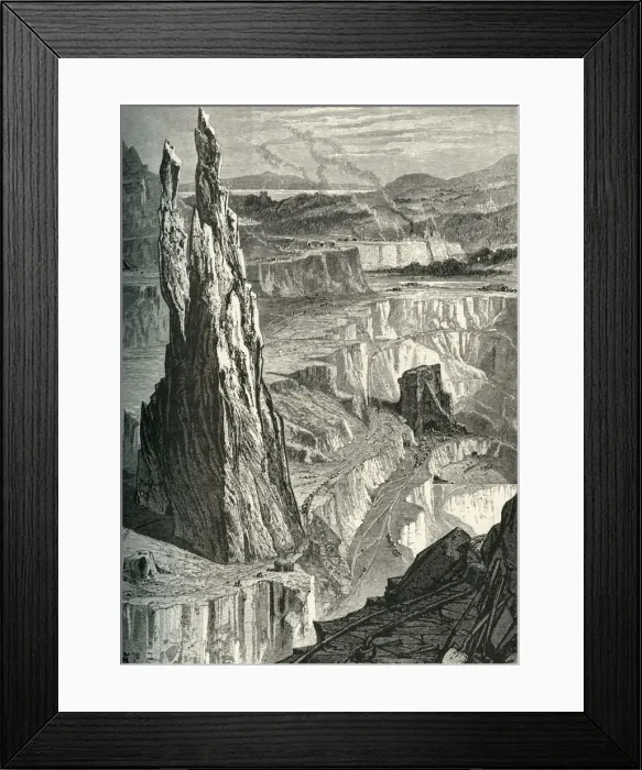 Framed Print : Penrhyn Slate Quarries, c1870 Framed Print : Penrhyn Slate Quarries, c1870