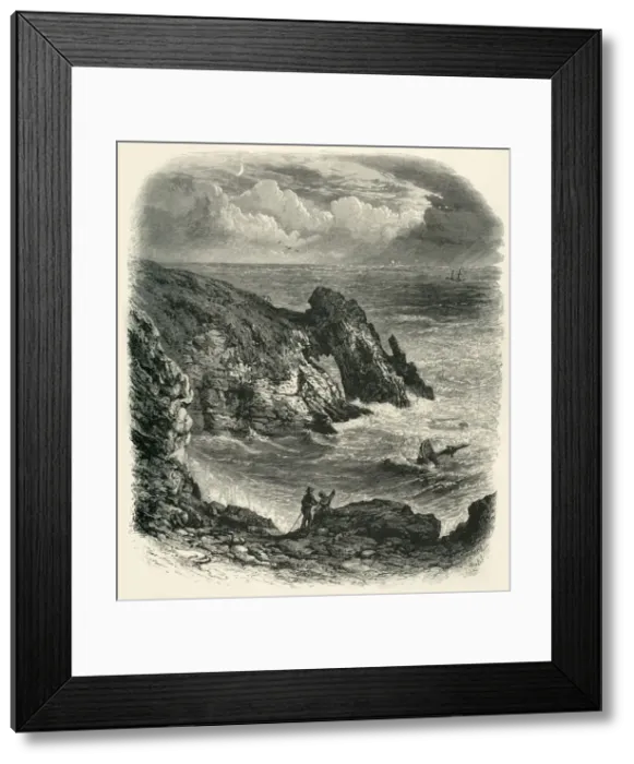 Framed Print : London Bridge, Torquay, c1870 Framed Print : London Bridge, Torquay, c1870