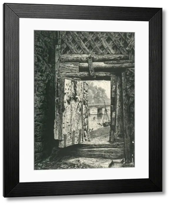 Framed Print : A Peep through the Gateway, Chepstow Castle, c1870 Framed Print : A Peep through the Gateway, Chepstow Castle, c1870