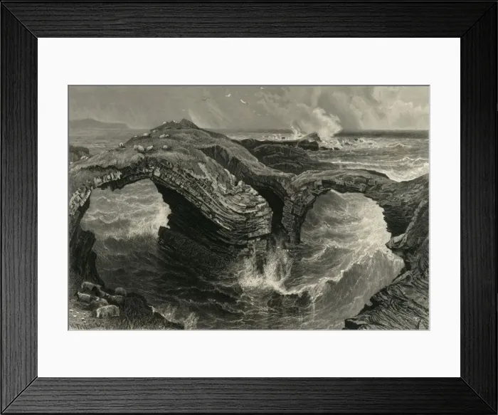 Framed Print : Rocks at Ross. (Near Kilkee, Ireland), c1870 Framed Print : Rocks at Ross. (Near Kilkee, Ireland), c1870