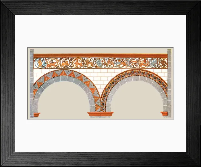 Framed Print : Painted decoration in the nave of St Severus Church at Boppard, Germany, (1928). Creator: Unknown Framed Print : Painted decoration in the nave of St Severus Church at Boppard, Germany, (1928). Creator: Unknown
