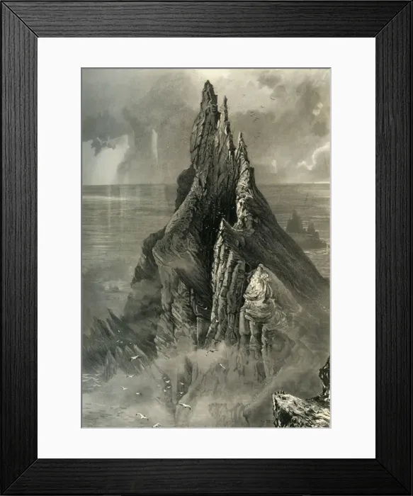 Framed Print : The Bent Cliff (West Coast of Ireland), c1870 Framed Print : The Bent Cliff (West Coast of Ireland), c1870