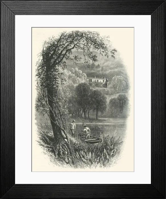 Framed Print : Brantwood, Coniston. - Residence of Mr. Ruskin, c1870 Framed Print : Brantwood, Coniston. - Residence of Mr. Ruskin, c1870