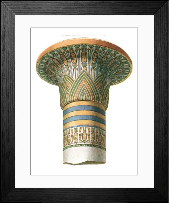 Framed Print : Capital from Karnak, Egypt, (1928). Creator: Unknown Framed Print : Capital from Karnak, Egypt, (1928). Creator: Unknown