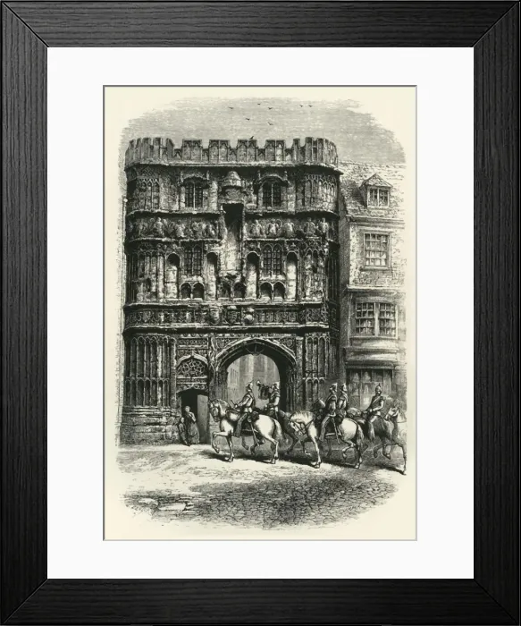 Framed Print : The Precinct Gate, Canterbury, c1870 Framed Print : The Precinct Gate, Canterbury, c1870