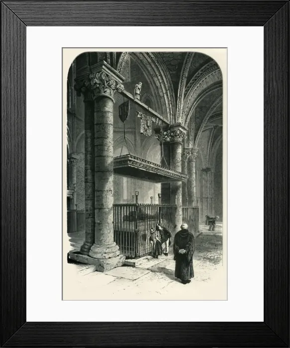 Framed Print : Tomb of the Black Prince, Canterbury Cathedral, c1870 Framed Print : Tomb of the Black Prince, Canterbury Cathedral, c1870