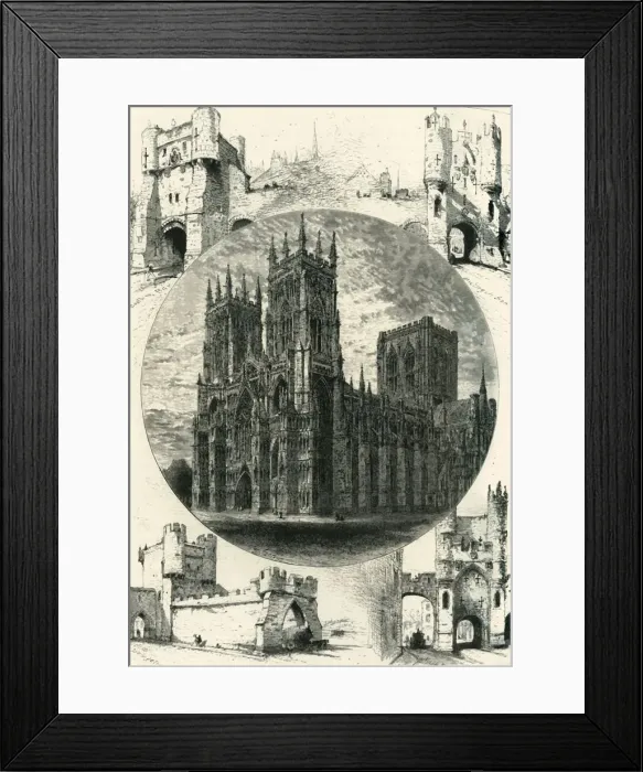 Framed Print : The Minster and the Gates of York, c1870 Framed Print : The Minster and the Gates of York, c1870