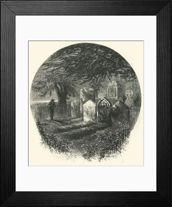 Framed Print : Wordsworths Grave, c1870 Framed Print : Wordsworths Grave, c1870