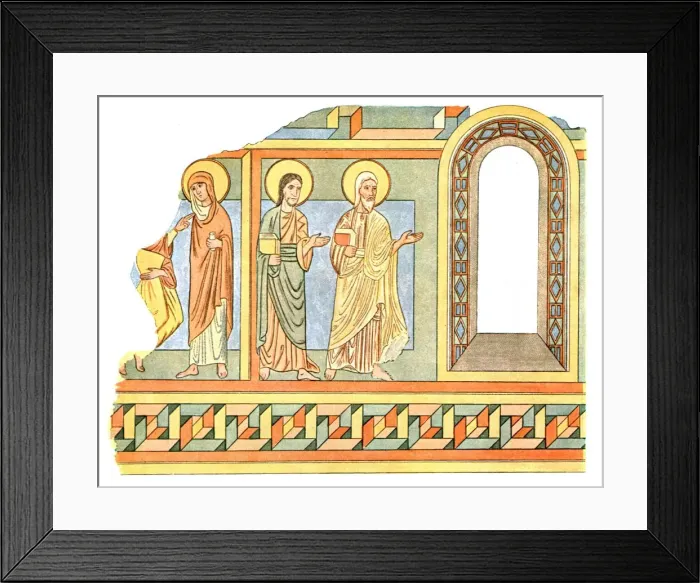Framed Print : Painting in the nave of Tybjerg Church, Praesto County, Denmark, (1928). Creator: Unknown Framed Print : Painting in the nave of Tybjerg Church, Praesto County, Denmark, (1928). Creator: Unknown