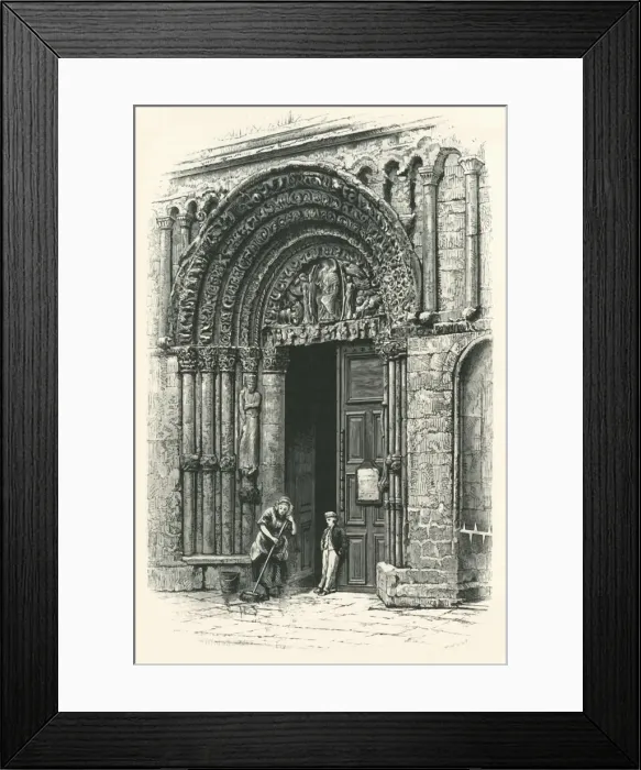Framed Print : The Western Doorway, Rochester Cathedral, c1870 Framed Print : The Western Doorway, Rochester Cathedral, c1870