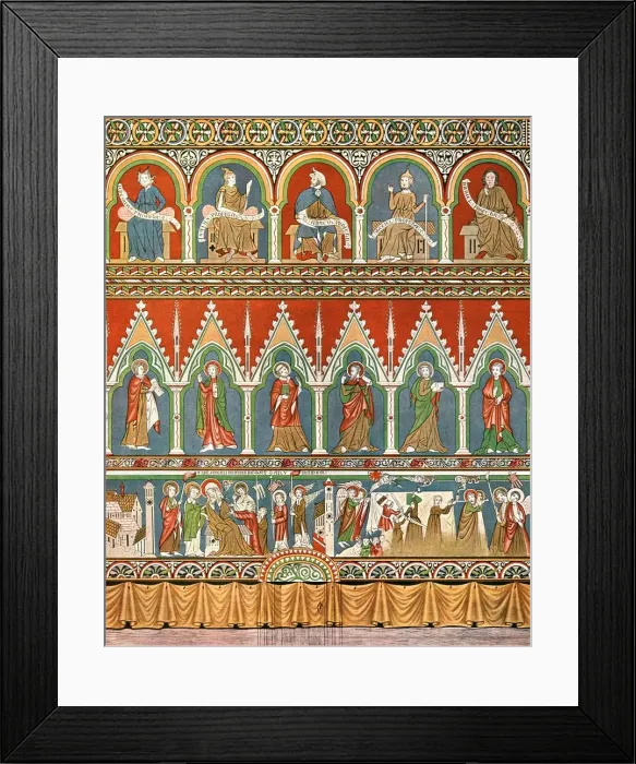 Framed Print : Decoration in Stora Rada Old Church, Vastra Gotaland, Sweden, (1928) Framed Print : Decoration in Stora Rada Old Church, Vastra Gotaland, Sweden, (1928)