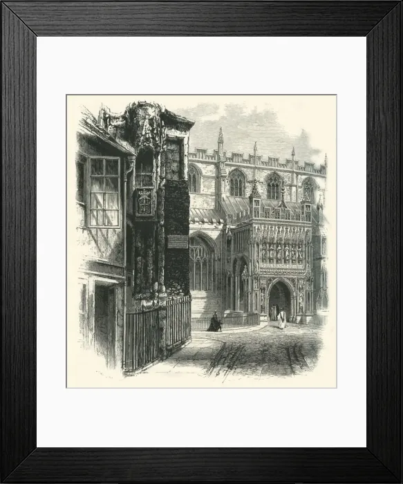 Framed Print : The South Porch, Gloucester Cathedral, c1870 Framed Print : The South Porch, Gloucester Cathedral, c1870