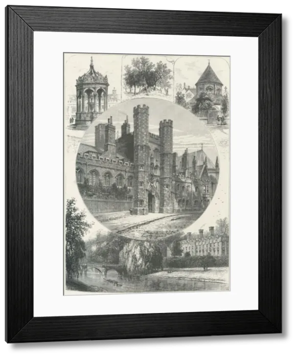 Framed Print : Views In and About Cambridge, c1870 Framed Print : Views In and About Cambridge, c1870