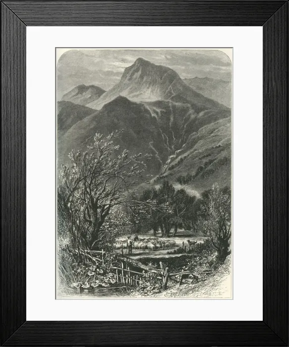 Framed Print : Langdale Pikes, c1870 Framed Print : Langdale Pikes, c1870