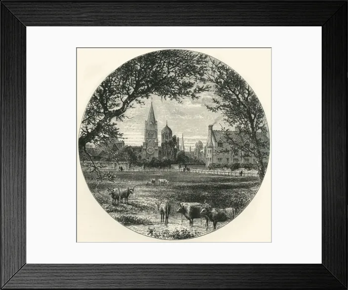 Framed Print : Christ Church, from Merton Meadows, c1870 Framed Print : Christ Church, from Merton Meadows, c1870