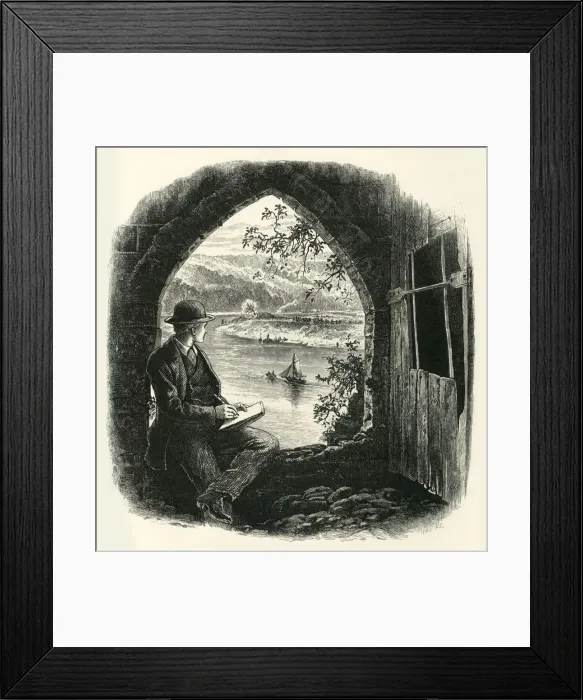 Framed Print : The Wye, from Chepstow Castle, c1870 Framed Print : The Wye, from Chepstow Castle, c1870